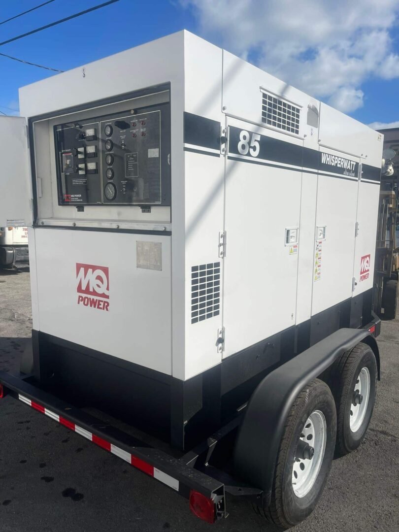 85 KVA Multiquip Whisperwatt- Ultra silent Diesel Generator Trailer ...