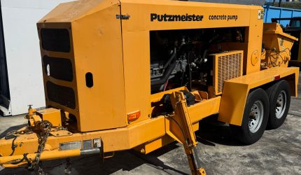 31830 2009 Putzmeister BSA 100-D Trailer-Mounted Concrete Pump – Only 169 Hours