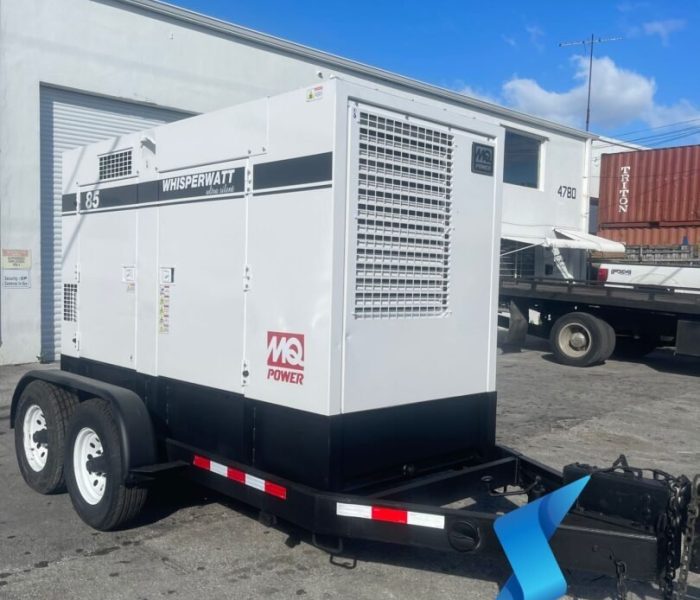 85 KVA Multiquip Whisperwatt- Ultra silent Diesel Generator Trailer ...
